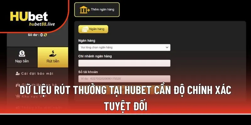 Dữ liệu rút thưởng tại Hubet